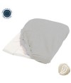 Housse de matelas à langer gris clair éponge 50x75cm
