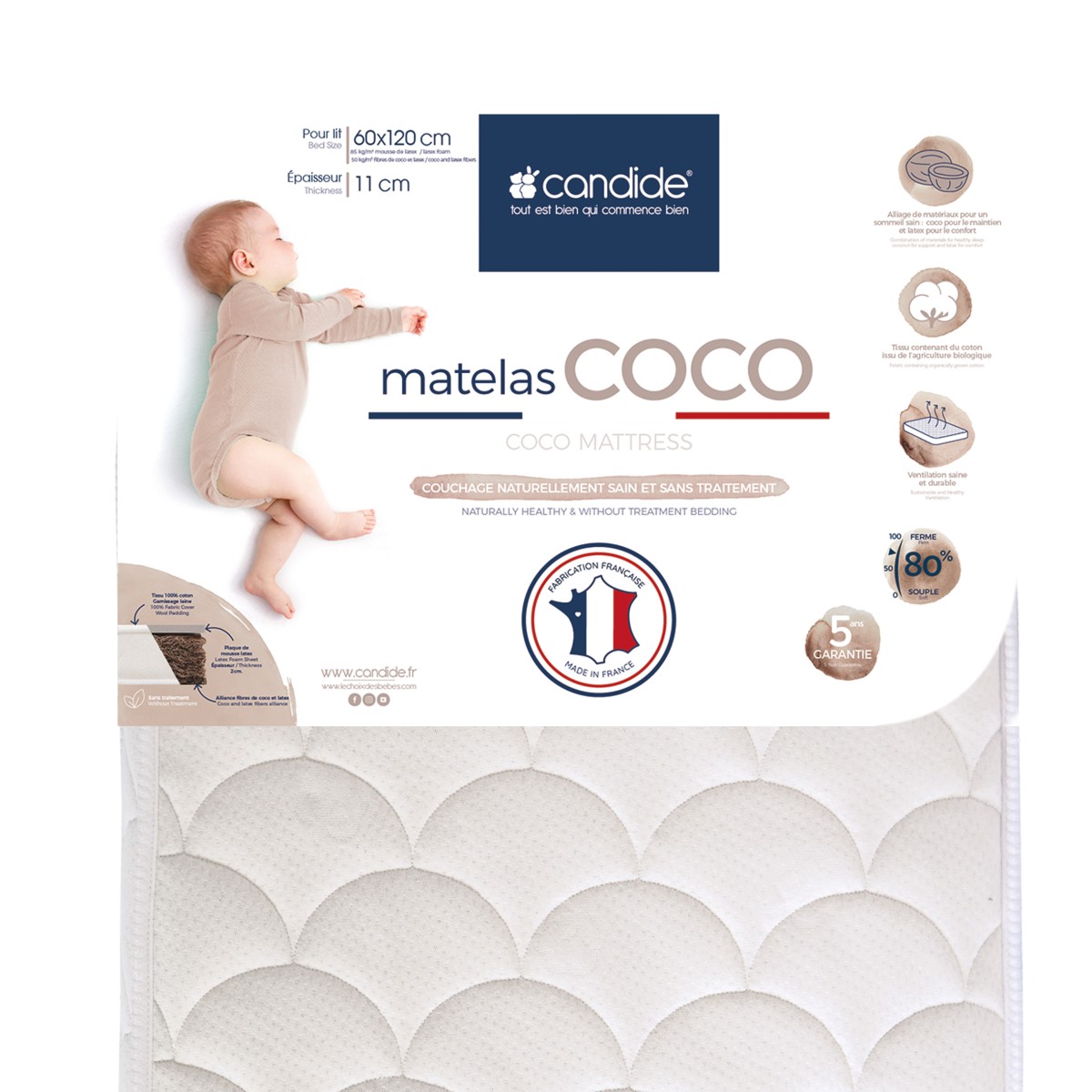 Coco Mattress for Bed 60x120cm