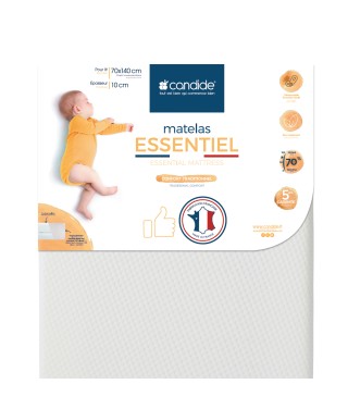 Matelas bébé Essentiel déhoussable 60x120cm