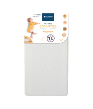 Matelas 70x140 cm pour lit bébé Essentiel - Confort traditionnel - Déhoussable