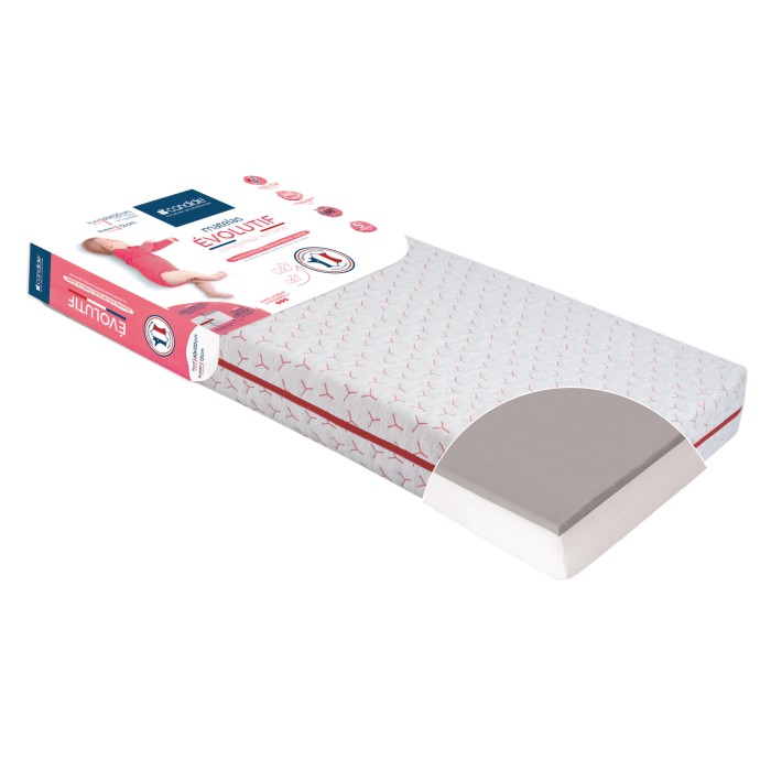 Matelas bébé 60x120cm Évolutif déhoussable