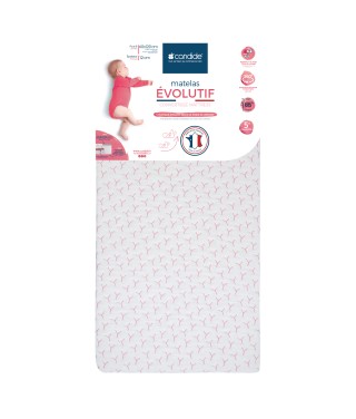 Matelas bébé 60x120cm Évolutif déhoussable 360°