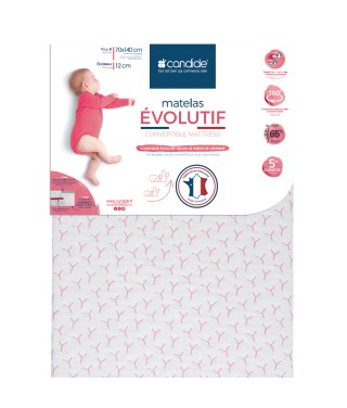 Matelas bébé 70x140cm Évolutif déhoussable