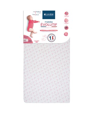 Matelas 70x140 cm pour lit bébé Évolutif selon l'âge -  Déhoussable à 360°