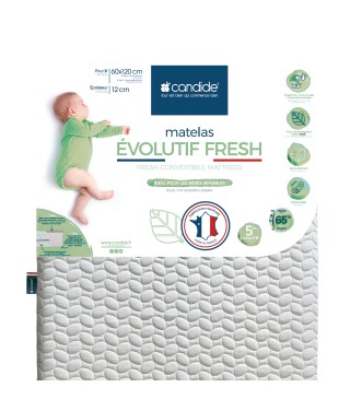 Fresh convertible mattress with removable cover for bed 60x120cm