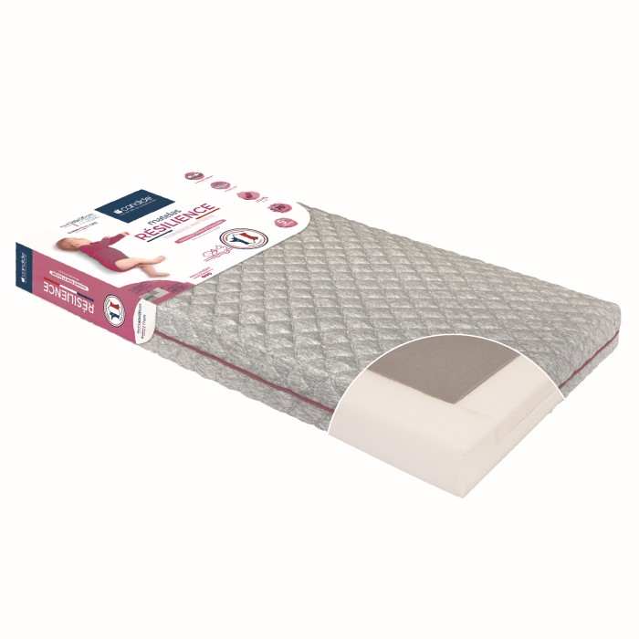 Matelas bébé résilience déhoussable 60x120cm