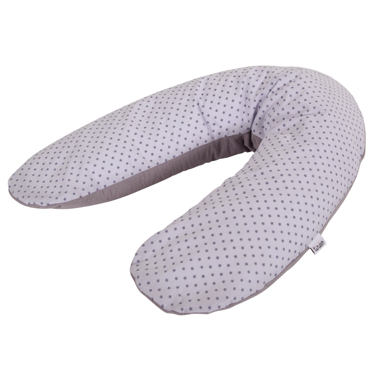 Tino - Coussin de maternit et d'allaitement ponge gris/toiles