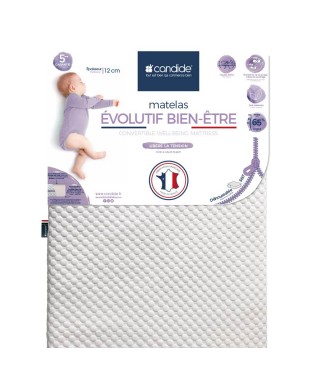 Baby mattress 60x120cm Adjustable Well-being with removable cover 360°