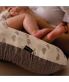 Coussin d'allaitement Multirelax Candide jersey cœurs/gris