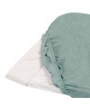 Lot de 2 housses de matelas à langer Tinéo vert sauge