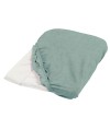 Lot de 2 housses de matelas à langer Tinéo vert sauge