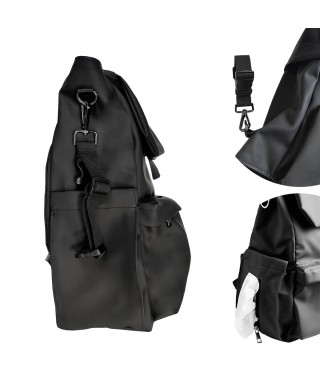 Casual waterproof changing backpack black