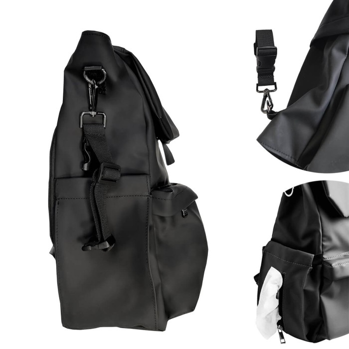 Sac à dos à langer Casual Tinéo waterproof noir