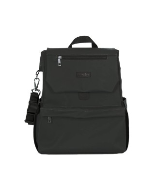 Casual waterproof changing backpack black