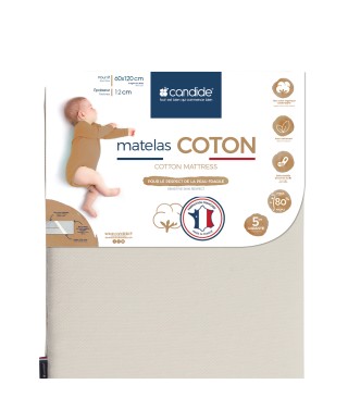 Matelas bébé 60x120cm Organic Coton