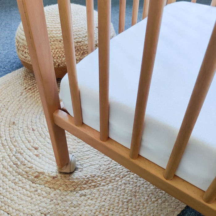Drap housse Candide Blanc Jersey coton 60x120cm