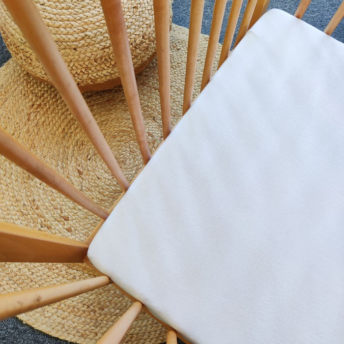 Drap housse Candide Blanc Jersey coton 60x120cm