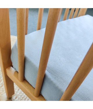 Drap housse Jersey coton 70x140cm Gris