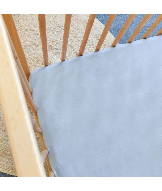 Drap housse Candide Jersey coton 70x140cm Gris
