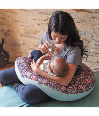 Maternity & Breastfeeding  Cushion - Green / Flowers
