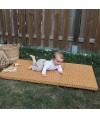 Matelas bébé pliant Candide 3 parties 60x120cm camel fleuri
