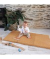 Matelas bébé pliant Candide 3 parties 60x120cm camel fleuri