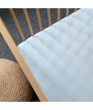 Cotton Jersey fitted sheet 60x120cm Sky blue