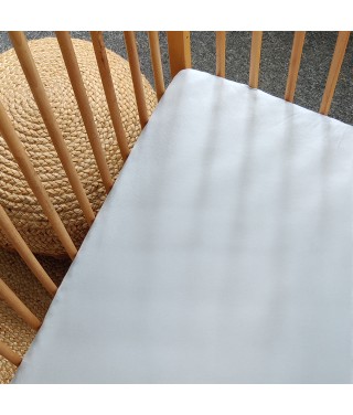 Drap housse Jersey coton 60x120cm Bleu ciel