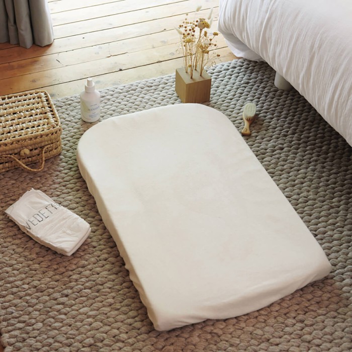 Housse de matelas à langer viscose de bambou Candide 50x75cm écru