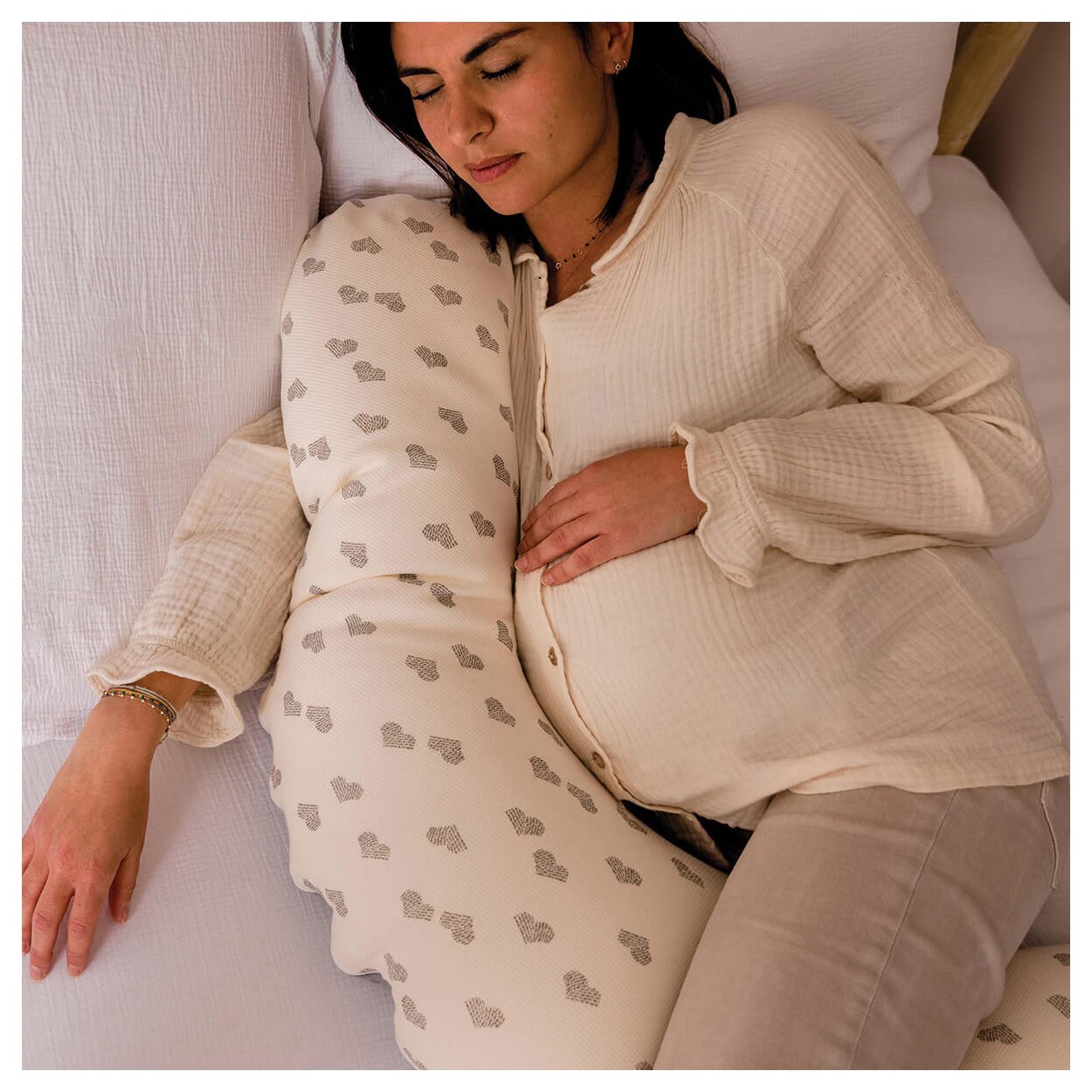 Coussin De Grossesse Coussin D'allaitement Grand Coussin Oreiller En Forme De U De Maternité Pour Dormir Housse En Velours Lavable