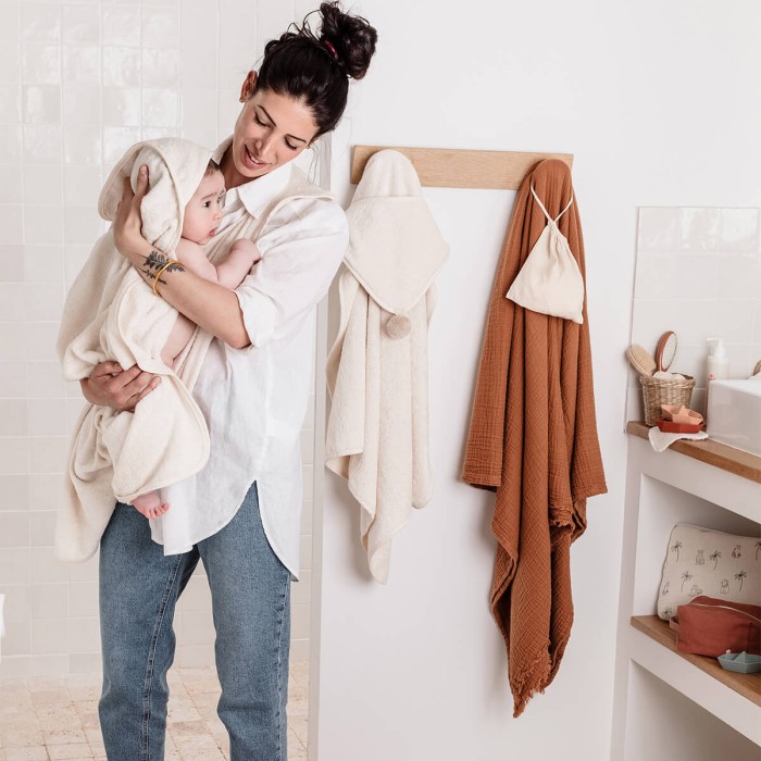 Cape de bain tablier Candide XXL Parent/Bébé en viscose
