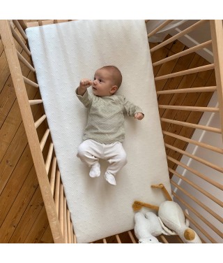 Baby mattress 70x140 cm organic cotton - 360° removable cover