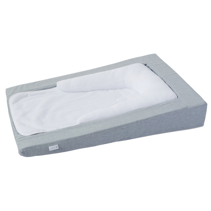 Matelas à langer PVC Gris avec éponge pressionnée + 1 éponge