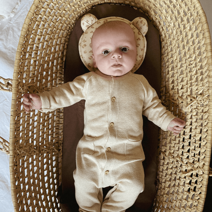 P'tit Panda leopard baby head cushion - Candide