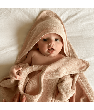 copy of XXL Parent/Baby viscose bath cape apron - 100x100 cm - Pink