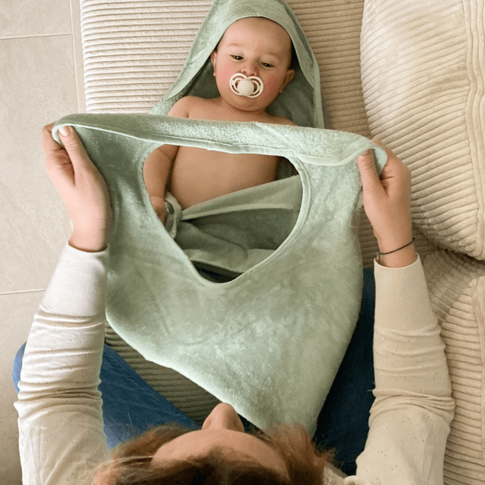 Cape de bain tablier Candide XXL Parent/Bébé en viscose