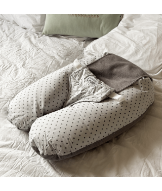 Coussin d'allaitement et de grossesse 3en1 Multirelax éponge gris/étoiles