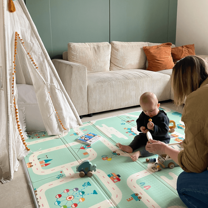 Grand tapis d'éveil réversible - Tinéo
