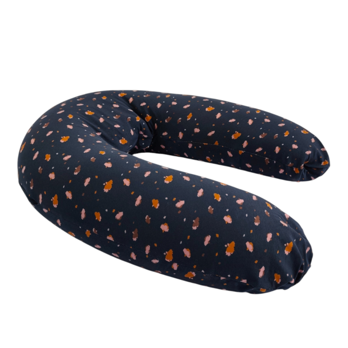 Coussin d'allaitement et de grossesse jersey fleurs