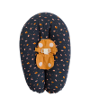 Coussin d'allaitement et de grossesse 3en1 Multirelax jersey fleurs