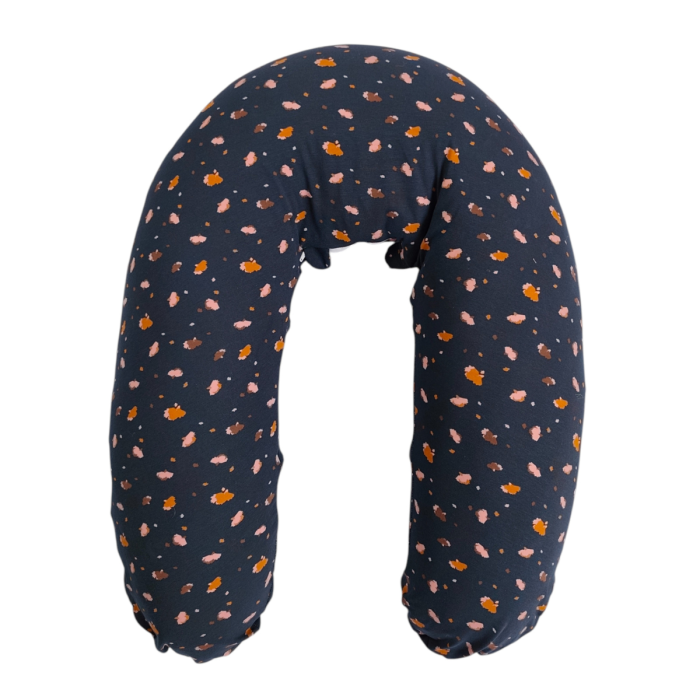 Coussin d'allaitement et de grossesse 3en1 Multirelax jersey fleurs