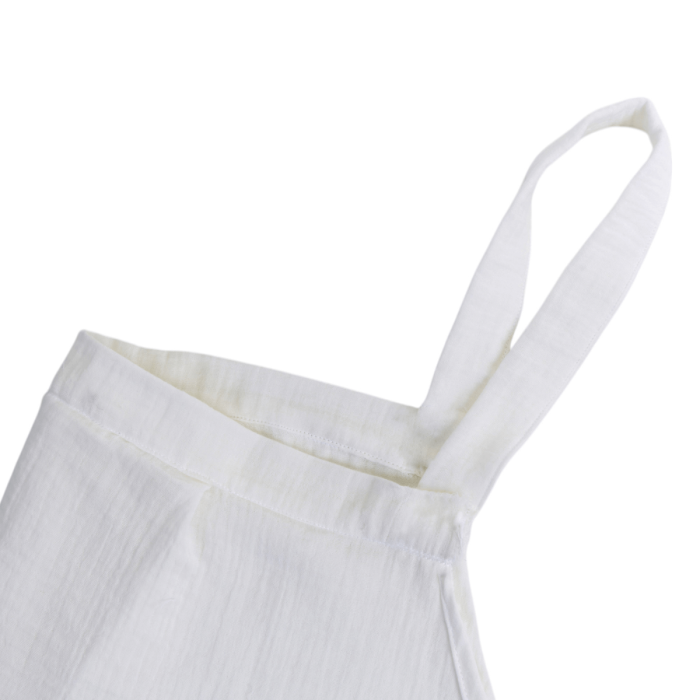 Voile d'allaitement gaze de coton blanc - Tinéo