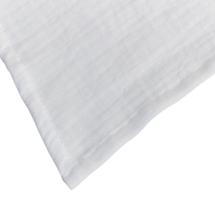 Voile d'allaitement gaze de coton blanc - Tinéo