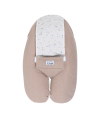 Coussin d'allaitement et de grossesse 3en1 Multirelax éponge noisette pois - Tinéo