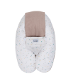 Coussin d'allaitement et de grossesse 3en1 Multirelax éponge noisette pois - Tinéo