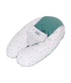 Coussin d'allaitement et de grossesse 3en1 Multirelax éponge vert pois - Tinéo