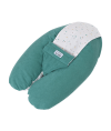 Multirelax 3-in-1 nursing and pregnancy pillow, green polka dot terry cloth - Tinéo
