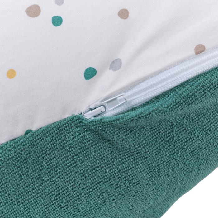 Coussin d'allaitement et de grossesse 3en1 Multirelax éponge vert pois - Tinéo