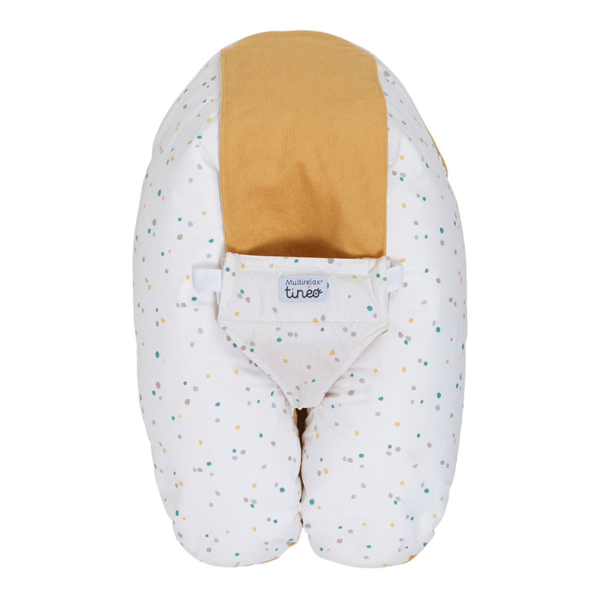 Coussin d'allaitement et de grossesse 3en1 Multirelax éponge jaune pois - Tinéo