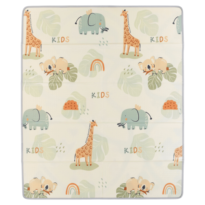 Large reversible play mat with cars/savannah theme - Tinéo